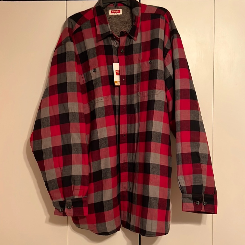 Men’s Wrangler Sherpa lined shirt/light weight jacket